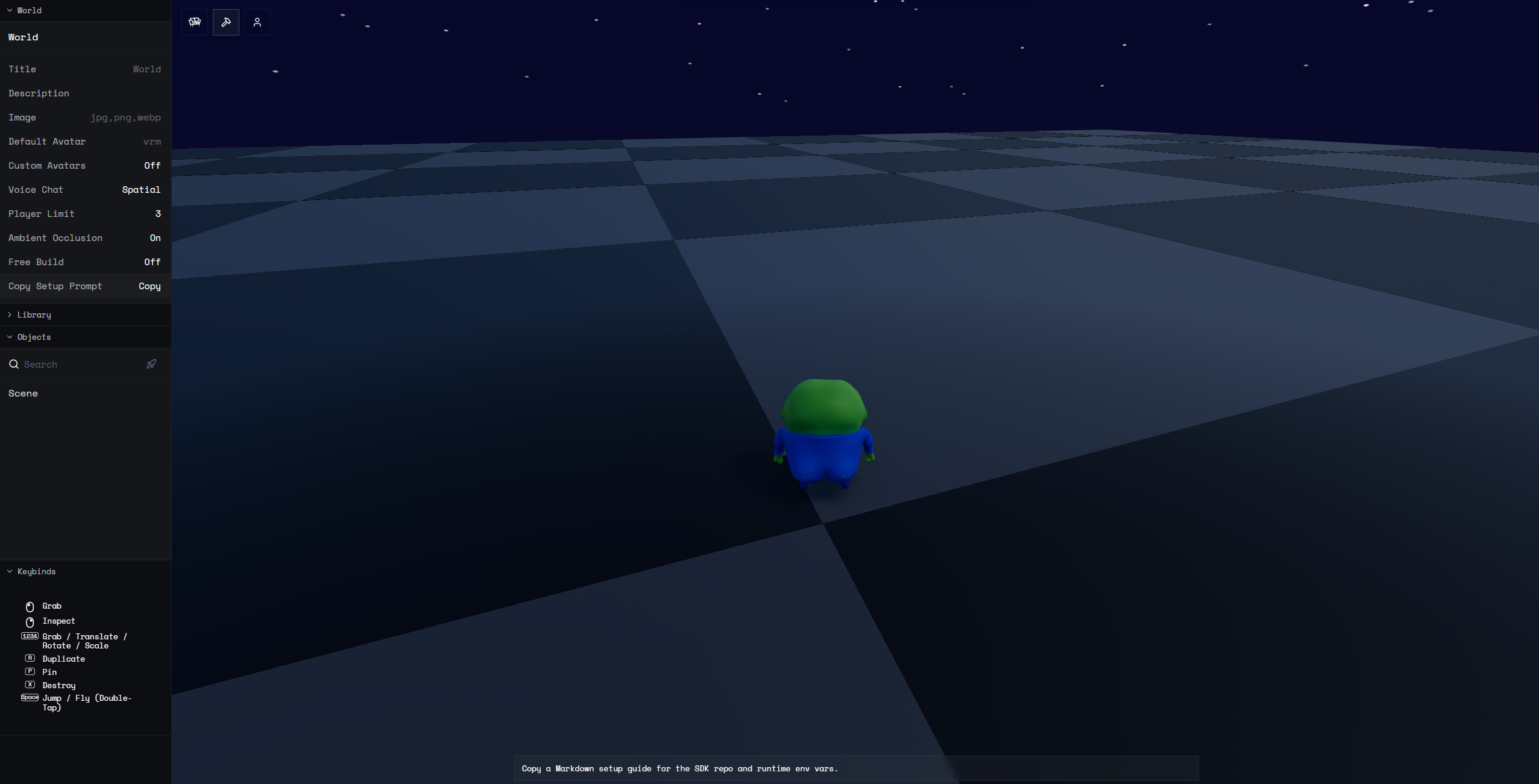 Setup prompt example